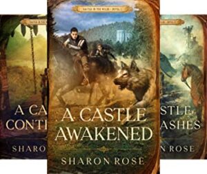 Three book covers featuring A Castle Awakened. 
