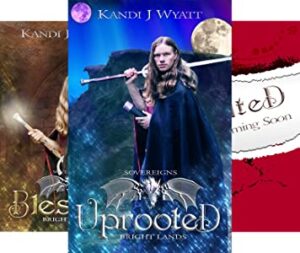 Three book covers featuring Uprooted.