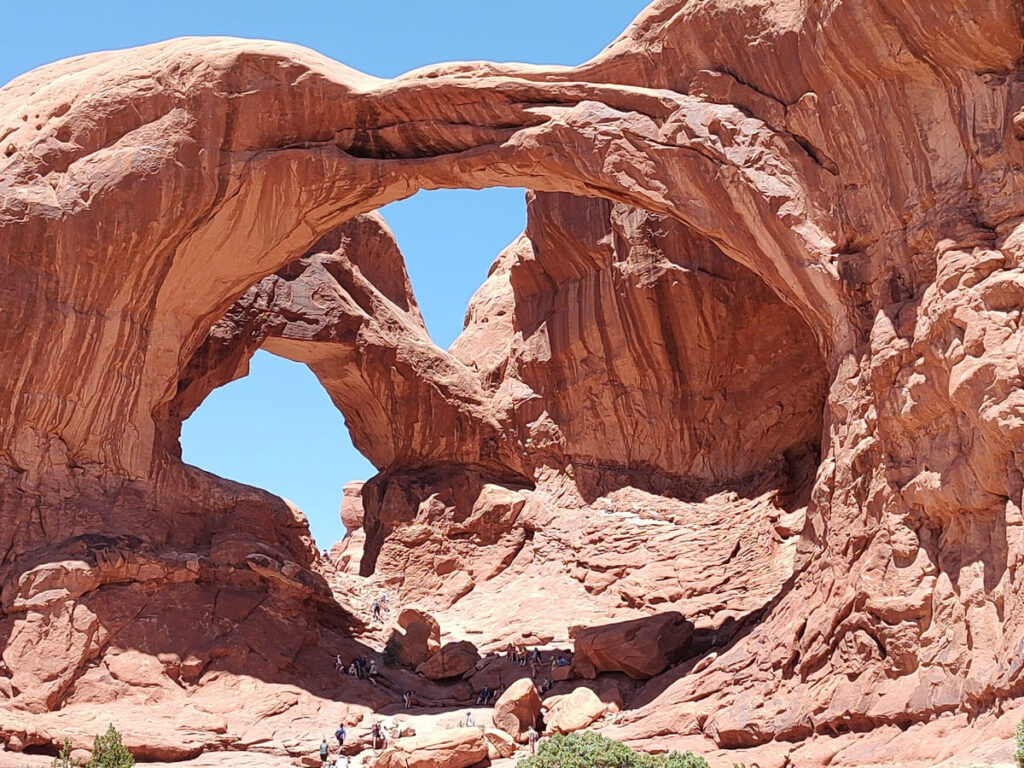 Double Arch, Arches National Park, Utah, USA.