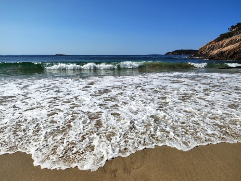 Waves on Sandy Beach