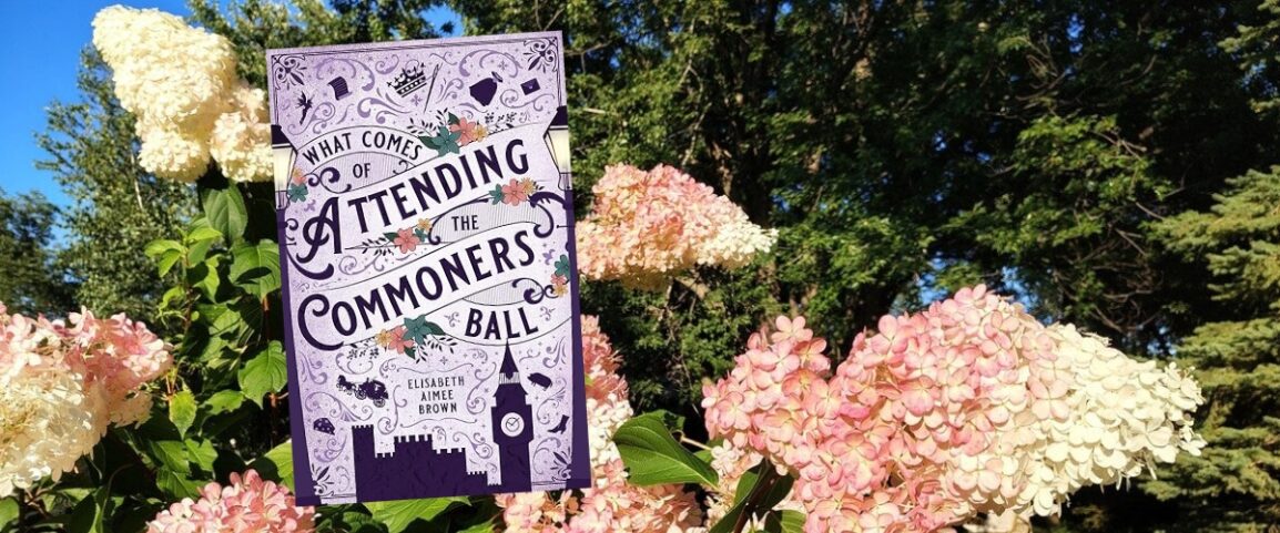 Book cover on hydrangea background
